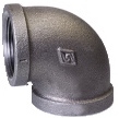 Vale® British Standard Black Banded Iron Female Elbow 90° 