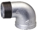 Vale® British Standard Banded Galvanised Iron Male Female Elbow 90°