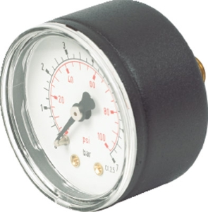 Vale® 50mm Centre Back Pressure Gauge BSPT